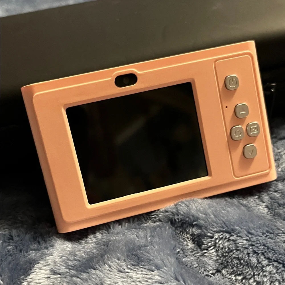 Pink 4K Digital Camera with Silver Lens